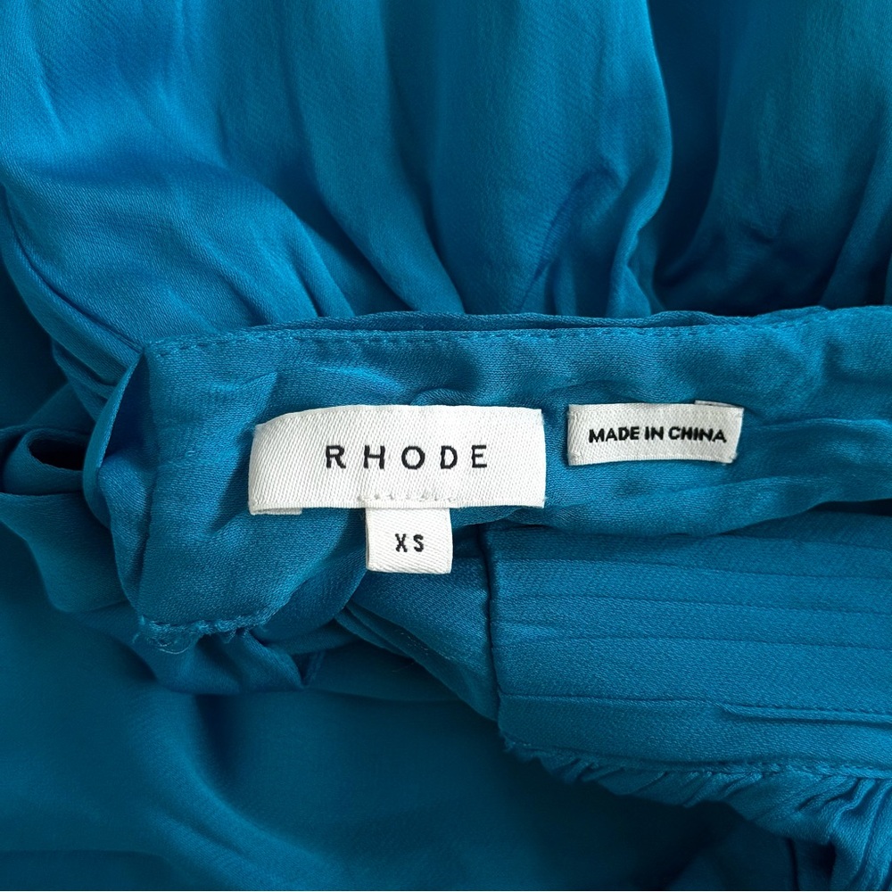 Rhode Mai Gathered Open-Back Crepe Midi Dress. Retail price: $435. XS size. - Picture 6 of 16